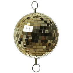 SATISFIRE Spiegelkugel 15cm gold Discokugel für Werbe-Dekozwecke Schaufenster