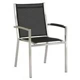 BEST Freizeitmöbel Marbella Gartenstuhl 57 x 64 x 93 cm schwarz 1 St.