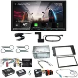 Kenwood DMX8021DABS Android Auto CarPlay Einbauset für Audi A6 4B Facelift