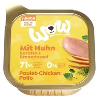 Wow Junior 150g Hundenassfutter 11 x 150 Gramm Huhn mit Karotten