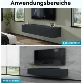 doporro TV Lowboard hängend Fernsehschrank Wohnzimmer | TV-Schrank hängend Fernsehtisch Hängeschrank 280cm Fernsehschrank02