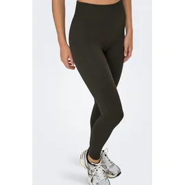 ONLY PLAY Trainingstights ONLY PLAY "ONPJAIA LIFE HW LOUNGE", Damen, Gr. XS, N-Gr, braun (chocolate torte), Rippware, Obermaterial: 75% Nylon, 15% Polyamid, 10% Elasthan, unifarben, bequem knöchellang, Hosen, in gerippter Struktur