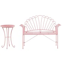 Beliani Bistro Set 3-tlg. Rosa