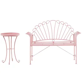 Beliani Bistro Set 3-tlg. Rosa