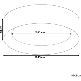 Beliani LED Deckenlampe LOEI Metall Weiß