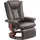Homcom Relaxsessel Kunstleder 88 x 103 x 78 cm Braun drehbar mit Liegefunktion
