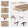 Woltu - Holz mit Eisen-Gestell Computertisch Bürotisch Schreibtisch PC Tisch Arbeitstisch Esstisch Große Desktop Design, Heller Eiche+schwarz