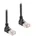 DeLock 80282 RJ45 Patchkabel CAT 6a S/FTP Slim 90 oben oben gewinkelt 2 m Schwarz