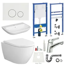 Geberit Spülkasten wc spülrandlos Waschbecken Vorwandelement Bad Komplettset