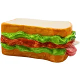 Dekohelden24 Keramik Spardose als Sandwich - Weissbrot - Sandwichspardose - Saving-Box, Größe L/B/H: ca. 12 x 6 x 15 cm