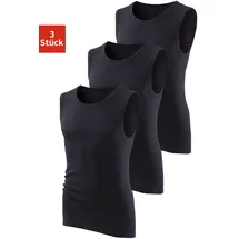 H.I.S. Muscleshirt H.I.S, Herren, Gr. 9 (XXXL), schwarz, Feinripp, Obermaterial: 100% Baumwolle, unifarben, Basic, figurbetont normal, Rundhals, eingefasste Kante, Shirts, aus weicher Feinripp-Qualität