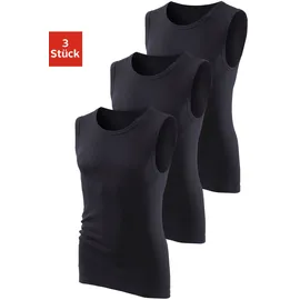 H.I.S. Muscleshirt H.I.S, Herren, Gr. 9 (XXXL), schwarz, Feinripp, Obermaterial: 100% Baumwolle, unifarben, Basic, figurbetont normal, Rundhals, eingefasste Kante, Shirts, aus weicher Feinripp-Qualität