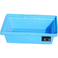 Bauer Südlohn GREEN-LINE PE-Auffangwanne für Paletten KWP-P 20, aus robustem Polyethylen, Blau