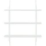 [en.casa] Wandregal Østfold 100x80x21 cm Weiß