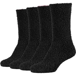 Kuschelsocken CAMANO "warm & cozy", Damen, Gr. 35-38, schwarz (schwarz mix), Polyester, Elasthan, unifarben, normal, Socken, bequem, weich, soft, kein Einschneiden, winter warm cozy
