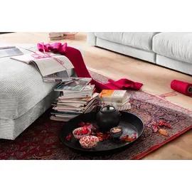 KAWOLA Hocker MADELINE Polsterhocker Cord grau