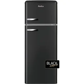 Amica KGC 15637 MS Retro-Kühl-Gefrierkombination (206 l, 1440 mm hoch, Schwarz)