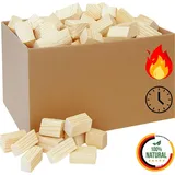 Floranica Holzklötze 10kg Brennholz Kaminbriketts Holz zum Heizen Bastelholz für DIY Projekte Anzündholz Holzbriketts für Kamin Anzündholz Bre...