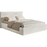 Selsey Softie Slim – Polsterbett 140×200 mit Lattenrost, Velours, greige - Taupe