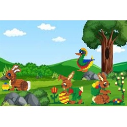 Stick it Steckpuzzle Stickit-Pixel Ostern 4 in 4, 1500 Puzzleteile