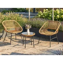 beautysofa Malika Set 3-tlg. Beige/Schwarz
