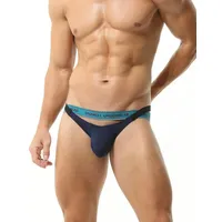 BEEMEN Slip Low Rise Herren Slip Jock Strap Dessous Bikini Brief Waisband Slip Dessous blau XL