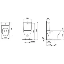 Laufen Lua Stand-WC mit WC-Sitz Weiß