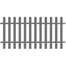 vidaXL Lattenzaun WPC 200 x 100 cm grau