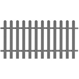 vidaXL Lattenzaun WPC 200 x 100 cm grau