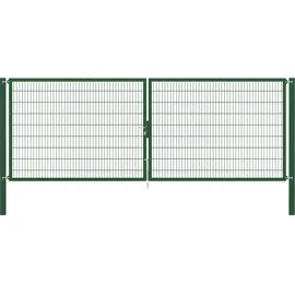 GAH Alberts Doppeltor 500 x 180 cm Grün/Metall