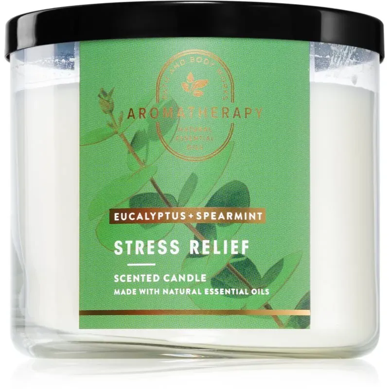 Bath & Body Works Stress Relief Eucalyptus & Spearmint Duftkerze Stress Relief 411 g