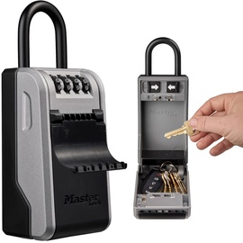 Master Lock Schlüsseltresor mit neuem innovativen Design, Bügel, großem Fassungsvermögen, hoher Sicherheit, Aussen, 19.6 x 7.6 x 5.6 cm, Schlüsselsafe