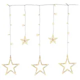 Nipach Sternenvorhang 61 LED warm weiß - Batterie - 8 Funktionen
