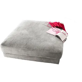 KAWOLA Hocker MADELINE Polsterhocker Cord grau