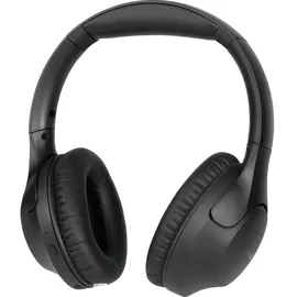 TechniSat STEREOMAN 3 BT – kabelloser Bluetooth-Kopfhörer (Bluetooth, Bass Boost, integrierter Akku, eingebautes Mikrofon, anpassbare Kopfhörerlänge, gepolstert, Musiksteuerung) schwarz