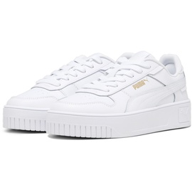 Puma Carina Street Jr Sneaker, White White Gold, 36