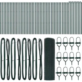 vidaXL Zaunpfosten 12 x 12 mm 100 x 40 cm Grün/Stahl