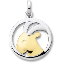 Sternzeichen-Anhänger ONE ELEMENT "Steinbock Sternzeichen Anhänger aus 925 Silber", silber, Schmuckanhänger, Damen, Steinbock, Silber 925 (Sterlingsilber), glänzender Blickfang – ideal als Geschenkidee