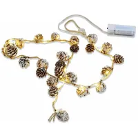 Loberon Lichterkette 2er Set Crane – Echte Kiefernzapfen, je