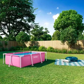 Intex 28266NP Aufstellpool rechteckig 220 x 150 x 60 cm rosa