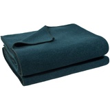 Zoeppritz Soft-Fleece-Decke – Polarfleece-Decke mit Häkelstich – flauschige Kuscheldecke – 220x240 cm – 795 dark ocean - von ’zoeppritz since 1828’