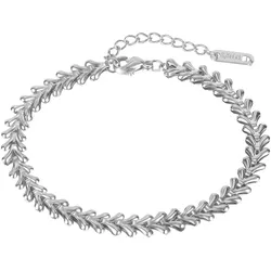 Armband FIRETTI "Schmuck Geschenk Edelstahl Armschmuck Herzkettengliederung Liebe", silber (edelstahlfarben), Armbänder, Damen, Edelstahl