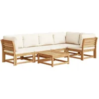 vidaXL 6-tlg. Garten-Lounge-Set mit Kissen Massivholz Akazie