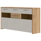 Kommode »Gala«, UV lackiert, kratzfest, hochglänzend, mit Beleuchtung, beige/Pacific Walnuss Decor, , 23113553-0 B/H/T: 172 cm x 85 cm x 41 cm