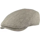 Herren Schiebermütze Flatcap Schirmmütze Leinen Innenfutter (as3, Numeric, Numeric_55, Blau meliert) - 55