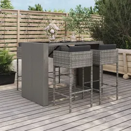 vidaXL Gartenbar-Set 5-tlg. Grau