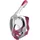 Seac Magica, Schnorchelmaske Vollgesichtsmaske Anti-Beschlag System mit einem weichen Maskenkörper, Dry Top Schnorchel mit Auslassventil, weiß/rosa, S/M
