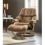 Stressless Relaxsessel "Reno", braun (latte batick), B:79cm H:98cm T:75cm, Leder BATICK: BATICK ist ein leicht korrigiertes, durchgefärbtes und genarbtes Möbelleder, bei dem die meisten Unebenheiten und Spuren in der Regel entfernt wurden.