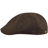 Sterkowski Rusty Schiebermütze Herren Tweed | Harris Tweed Schirmmütze Herren Winter | Newsboy Cap Herren Flatcap Herren Schiebermütze Wolle Baskenmütze Herren Irische Mütze Herren 55 cm Schwarz/Gelb - 55