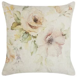 Dekokissen ZAHRIYE 45 x 45 cm Beige Blumenmuster